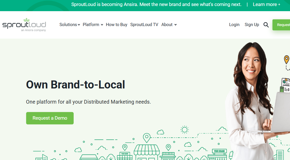 SproutLoud website navigation screenshot